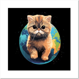 Exotic Shorthair Earth Day Posters and Art